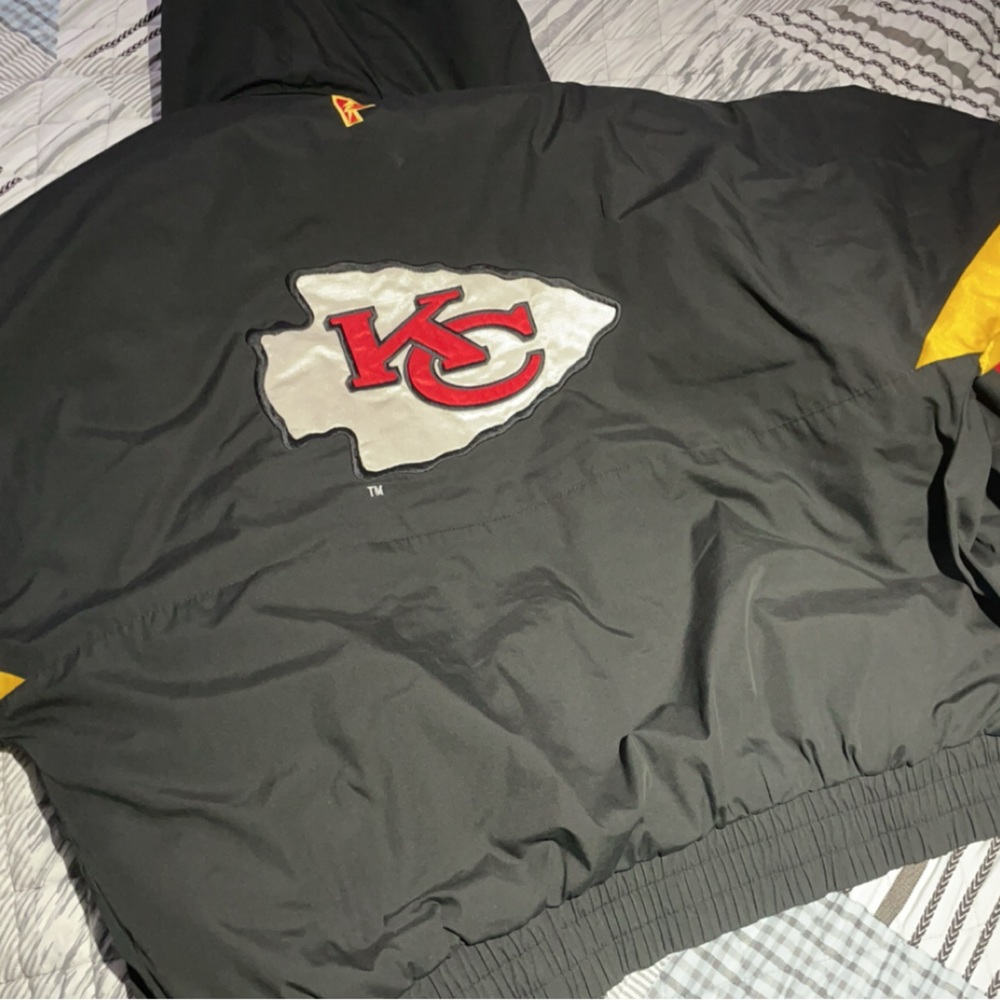 Kansas City Chiefs reversible track jacket with removable hoodie